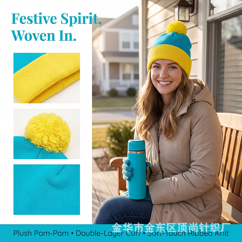 Beanie Cuffed Knit - Set di accessori invernali in maglia